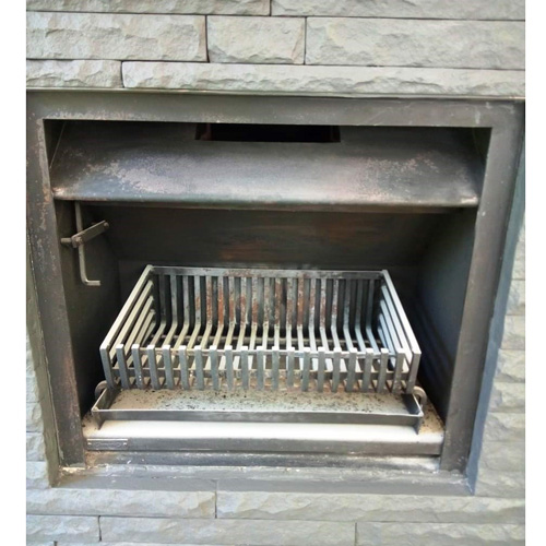 BEFORE - Customer's old existing steel fireplace
